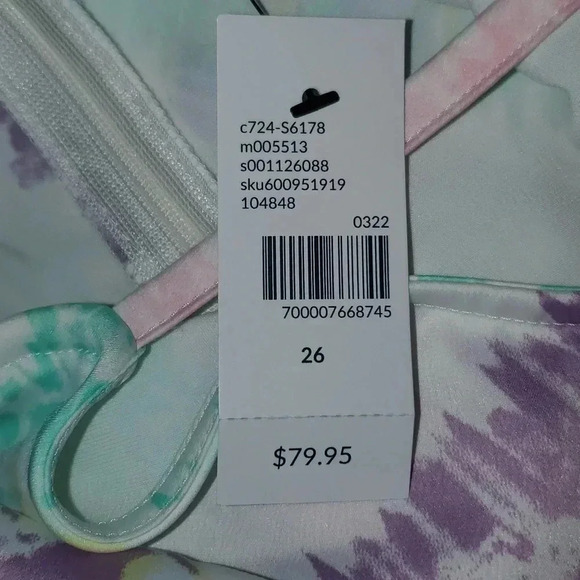 Lane Bryant Colorful Tie Dye Slip Dress Size 26 NWT - Picture 11 of 13